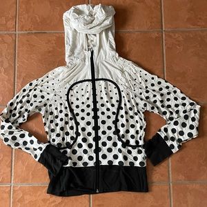 Lululemon polka dot zipper long sleeve (size 6)